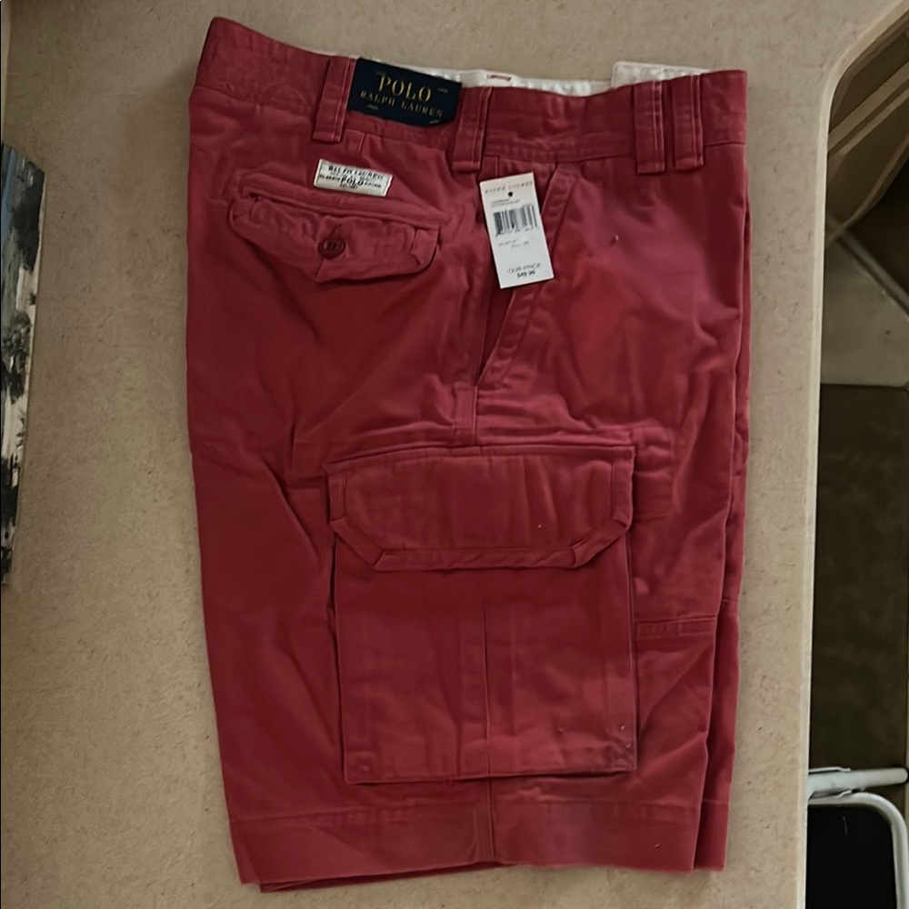 Polo by Ralph Lauren Men's Red Cargo Shorts
